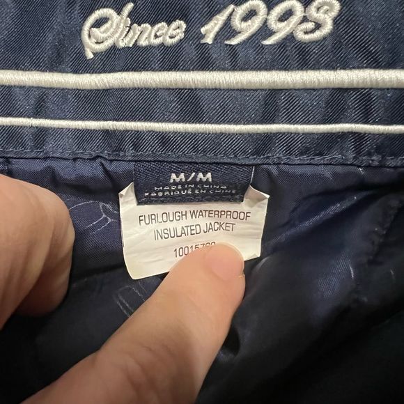 Ariat Furlough Waterproof Insulated Navy Blue Belted Jacket.Sz Medium EUC - Picture 9 of 16